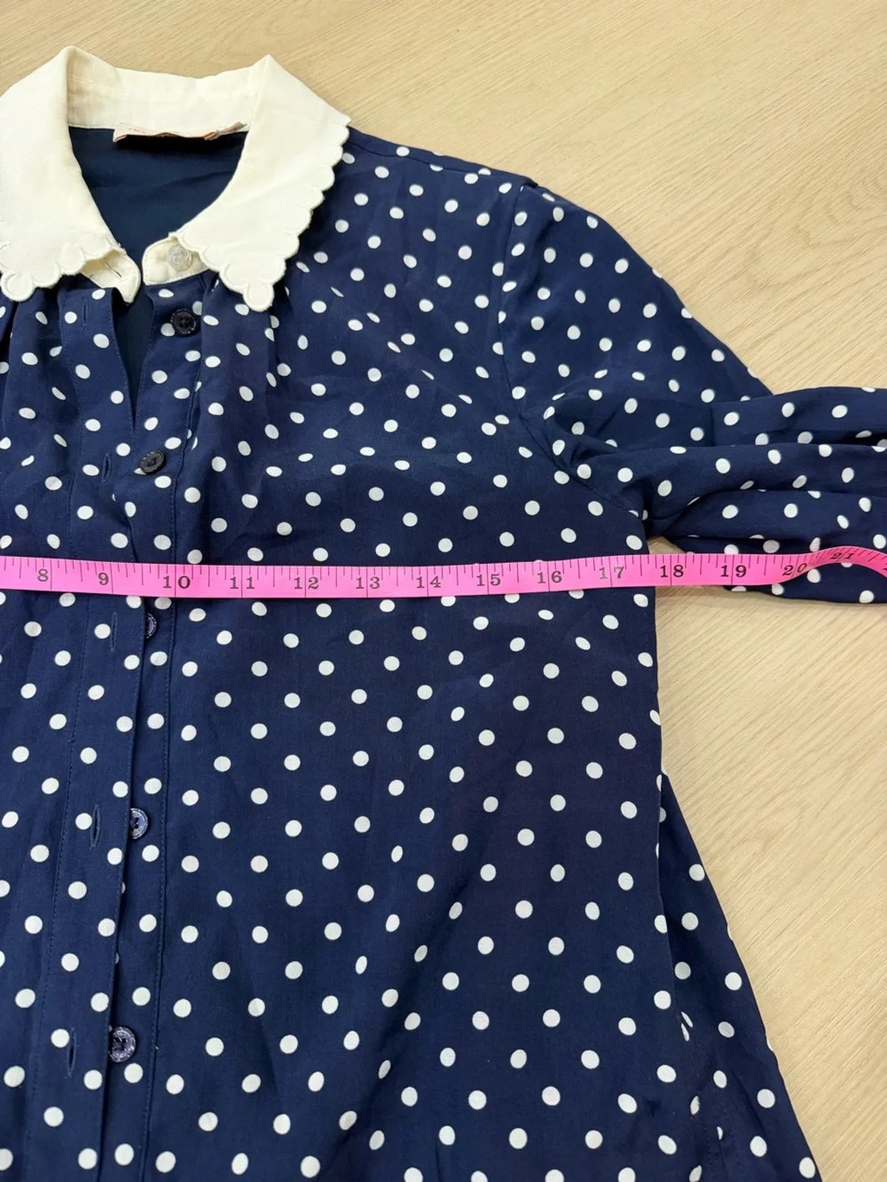 Tory Burch Cora Polka-Dot Silk Shirtdress Size 00 XS